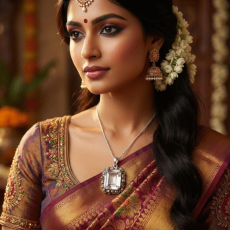 Clear quartz pendant