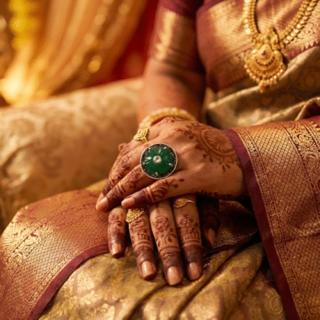 Onyx pyrite ring green
